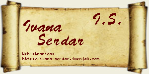Ivana Serdar vizit kartica